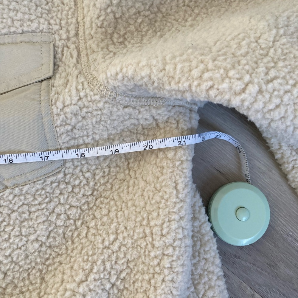 Goodfellow & Co Cream Sherpa Jacket with Buttons - Picture 6 of 7